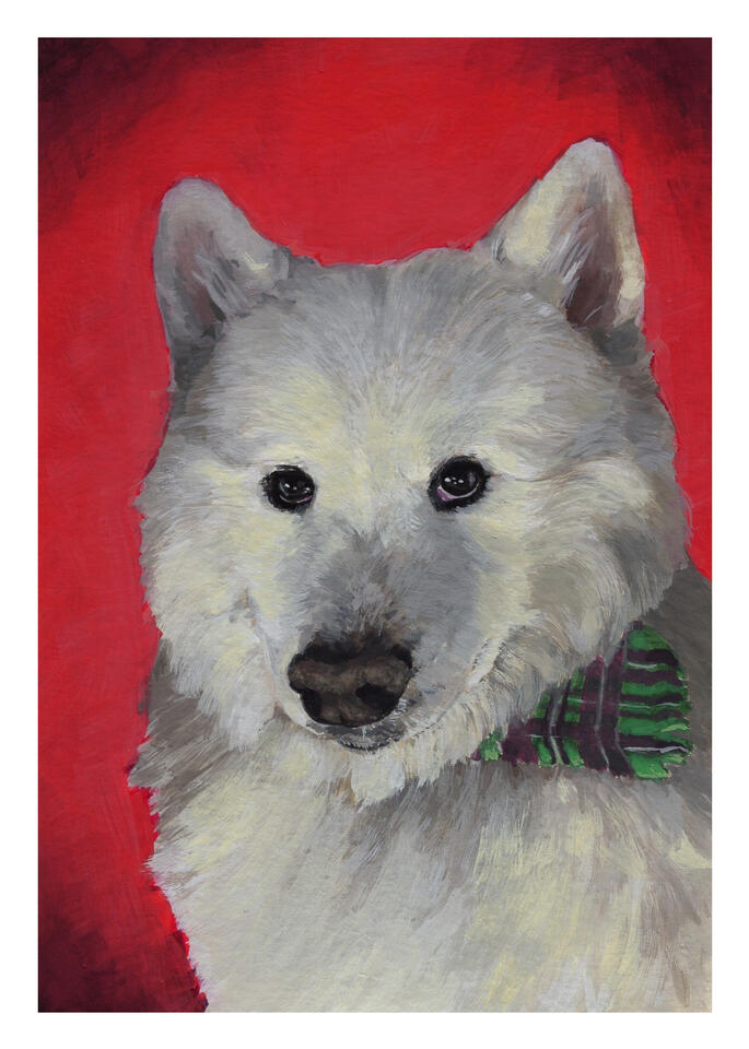 Jupiter, 5"x7" gouache on paper