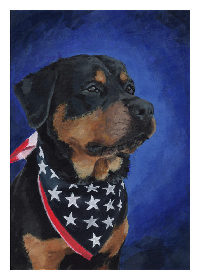 Callie, 5"x7" gouache on paper